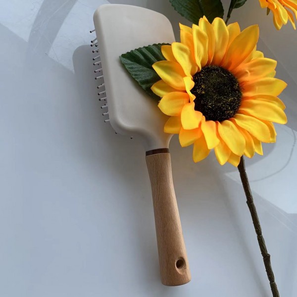 DLLD Ladies' wooden cushion comb student specific long hair head airbag massage comb ladies' home styling comb DLLD Ladies' wooden cushion comb student specific long hair head airbag massage comb ladies' home styling comb
