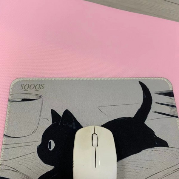 SQOQS Mouse pad for girls' office, thick and cute, oversized natural rubber mouse pad SQOQS Mouse pad for girls' office, thick and cute, oversized natural rubber mouse pad