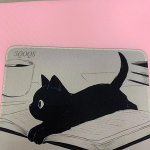 SQOQS Mouse pad for girls' office, thick and cute, oversized natural rubber mouse pad