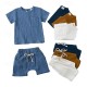 2 Pieces Toddler Boys T-shirt & Shorts Outfit Solid Color Short Sleeve Set School Fashion Summer Spring 3-7 Years 2 Pieces Toddler Boys T-shirt & Shorts Outfit Solid Color Short Sleeve Set School Fashion Summer Spring 3-7 Years