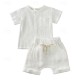 2 Pieces Toddler Boys T-shirt & Shorts Outfit Solid Color Short Sleeve Set School Fashion Summer Spring 3-7 Years 2 Pieces Toddler Boys T-shirt & Shorts Outfit Solid Color Short Sleeve Set School Fashion Summer Spring 3-7 Years