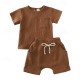 2 Pieces Toddler Boys T-shirt & Shorts Outfit Solid Color Short Sleeve Set School Fashion Summer Spring 3-7 Years 2 Pieces Toddler Boys T-shirt & Shorts Outfit Solid Color Short Sleeve Set School Fashion Summer Spring 3-7 Years