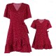 Mommy And Me Dresses Summer New Polka Dot Parent-child Dress Short Sleeved Soft Polyester Dresses Family Matching Outfits