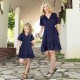 Mommy And Me Dresses Summer New Polka Dot Parent-child Dress Short Sleeved Soft Polyester Dresses Family Matching Outfits
