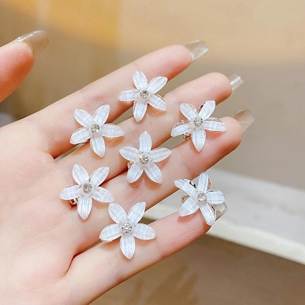 Elegant 10-Piece Flower Hair Clips for Girls - All-Season Princess Style Accessories, Perfect for Casual Chic &amp; Gifts