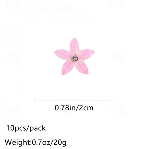 Elegant 10-Piece Flower Hair Clips for Girls - All-Season Princess Style Accessories, Perfect for Casual Chic &amp; Gifts