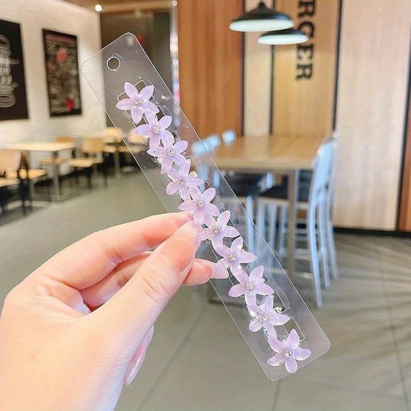 Elegant 10-Piece Flower Hair Clips for Girls - All-Season Princess Style Accessories, Perfect for Casual Chic &amp; Gifts