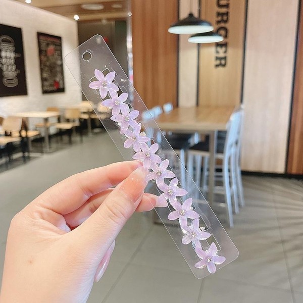 Elegant 10-Piece Flower Hair Clips for Girls - All-Season Princess Style Accessories, Perfect for Casual Chic &amp; Gifts