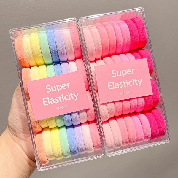 Children's Colored Hair Loop, Large Size, Not Harmful To Hair, High Ponytail Hair Rope, Tied Headband, Durable, High Elastic Rubber Band Leather Cover For Girls Children's Colored Hair Loop, Large Size, Not Harmful To Hair, High Ponytail Hair Rope, Tied Headband, Durable, High Elastic Rubber Band Leather Cover For Girls