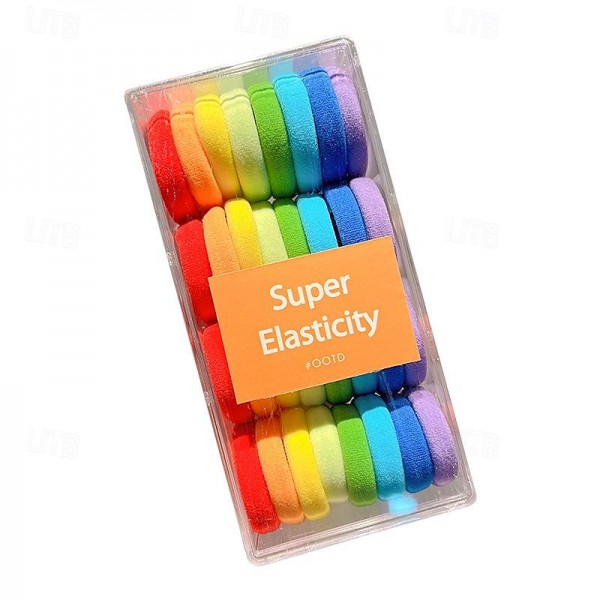 Children's Colored Hair Loop, Large Size, Not Harmful To Hair, High Ponytail Hair Rope, Tied Headband, Durable, High Elastic Rubber Band Leather Cover For Girls Children's Colored Hair Loop, Large Size, Not Harmful To Hair, High Ponytail Hair Rope, Tied Headband, Durable, High Elastic Rubber Band Leather Cover For Girls
