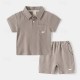 2 Pieces Toddler Boys T-shirt & Shorts Outfit Solid Color Short Sleeve Set School Fashion Daily Summer Spring 3-7 Years Navy White Green 2 Pieces Toddler Boys T-shirt & Shorts Outfit Solid Color Short Sleeve Set School Fashion Daily Summer Spring 3-7 Years Navy White Green