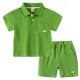 2 Pieces Toddler Boys T-shirt & Shorts Outfit Solid Color Short Sleeve Set School Fashion Daily Summer Spring 3-7 Years Navy White Green 2 Pieces Toddler Boys T-shirt & Shorts Outfit Solid Color Short Sleeve Set School Fashion Daily Summer Spring 3-7 Years Navy White Green