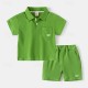 2 Pieces Toddler Boys T-shirt & Shorts Outfit Solid Color Short Sleeve Set School Fashion Daily Summer Spring 3-7 Years Navy White Green 2 Pieces Toddler Boys T-shirt & Shorts Outfit Solid Color Short Sleeve Set School Fashion Daily Summer Spring 3-7 Years Navy White Green