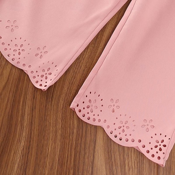 2 Pieces Kids Girls' Graphic Pants Suit Set Sleeveless Fashion Outdoor 3-7 Years Summer Pink Red Blue 2 Pieces Kids Girls' Graphic Pants Suit Set Sleeveless Fashion Outdoor 3-7 Years Summer Pink Red Blue