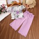 2 Pieces Kids Girls' Graphic Pants Suit Set Sleeveless Fashion Outdoor 3-7 Years Summer Pink Red Blue 2 Pieces Kids Girls' Graphic Pants Suit Set Sleeveless Fashion Outdoor 3-7 Years Summer Pink Red Blue