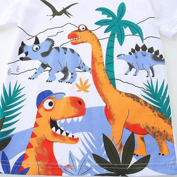 2 Pieces Toddler Boys T-shirt & Shorts Outfit Graphic Short Sleeve Set School Fashion Daily Summer Spring 3-7 Years 2 Pieces Toddler Boys T-shirt & Shorts Outfit Graphic Short Sleeve Set School Fashion Daily Summer Spring 3-7 Years