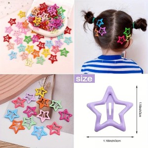 42PCS Glitter Star Hair Clips for Baby Girls - Adorable School-Ready Accessories &amp; Perfect Gifts