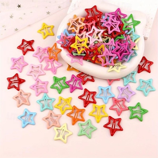 42PCS Glitter Star Hair Clips for Baby Girls - Adorable School-Ready Accessories &amp; Perfect Gifts