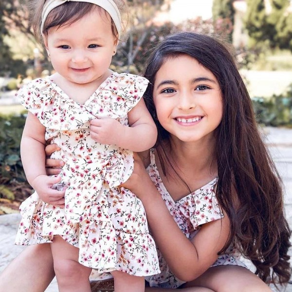 Mommy And Me Summer Dresses V-neck Sexy Waistband Floral Summer Vacation Beach Casual Princess Mother Daughter Dress Matching Family Outfits Mother Kids Mommy And Me Summer Dresses V-neck Sexy Waistband Floral Summer Vacation Beach Casual Princess Mother Daughter Dress Matching Family Outfits Mother Kids