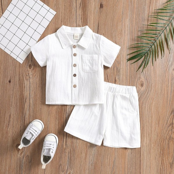 2 Pieces Toddler Boys T-shirt & Shorts Outfit Solid Color Short Sleeve Set School Fashion Daily Summer Spring 3-7 Years Light Blue ArmyGreen White 2 Pieces Toddler Boys T-shirt & Shorts Outfit Solid Color Short Sleeve Set School Fashion Daily Summer Spring 3-7 Years Light Blue ArmyGreen White