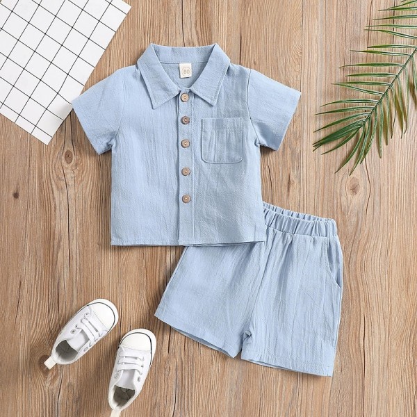 2 Pieces Toddler Boys T-shirt & Shorts Outfit Solid Color Short Sleeve Set School Fashion Daily Summer Spring 3-7 Years Light Blue ArmyGreen White 2 Pieces Toddler Boys T-shirt & Shorts Outfit Solid Color Short Sleeve Set School Fashion Daily Summer Spring 3-7 Years Light Blue ArmyGreen White