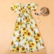Mommy And Me Summer Dresses Family Matching Outfits Beach Sunflower Children's Dress Mother Children's Family Matching Mommy And Me Summer Dresses Family Matching Outfits Beach Sunflower Children's Dress Mother Children's Family Matching
