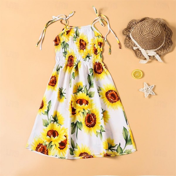 Mommy And Me Summer Dresses Family Matching Outfits Beach Sunflower Children's Dress Mother Children's Family Matching Mommy And Me Summer Dresses Family Matching Outfits Beach Sunflower Children's Dress Mother Children's Family Matching