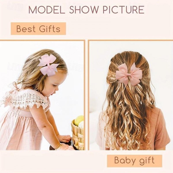 40-Piece Girls' Bow Hair Clips - Solid Color, Premium Polyester, Perfect for Everyday Style & Gifts, Ages 3-14 40-Piece Girls' Bow Hair Clips - Solid Color, Premium Polyester, Perfect for Everyday Style & Gifts, Ages 3-14