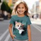 Girls' 3D Cat Tee Shirts Short Sleeve 3D Print Summer Active Fashion Cute Polyester Kids 3-12 Years Crew Neck Outdoor Casual Daily Regular Fit Girls' 3D Cat Tee Shirts Short Sleeve 3D Print Summer Active Fashion Cute Polyester Kids 3-12 Years Crew Neck Outdoor Casual Daily Regular Fit