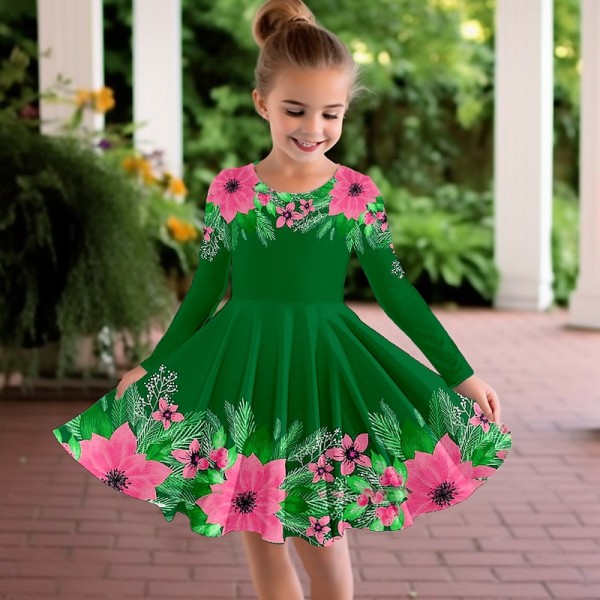 Girls' 3D Floral Rose Dress Long Sleeve 3D Print Spring Fall Sports & Outdoor Daily Holiday Cute Casual Beautiful Kids 3-12 Years Casual Dress A Line Dress Above Knee Polyester Regular Fit Girls' 3D Floral Rose Dress Long Sleeve 3D Print Spring Fall Sports & Outdoor Daily Holiday Cute Casual Beautiful Kids 3-12 Years Casual Dress A Line Dress Above Knee Polyester Regular Fit