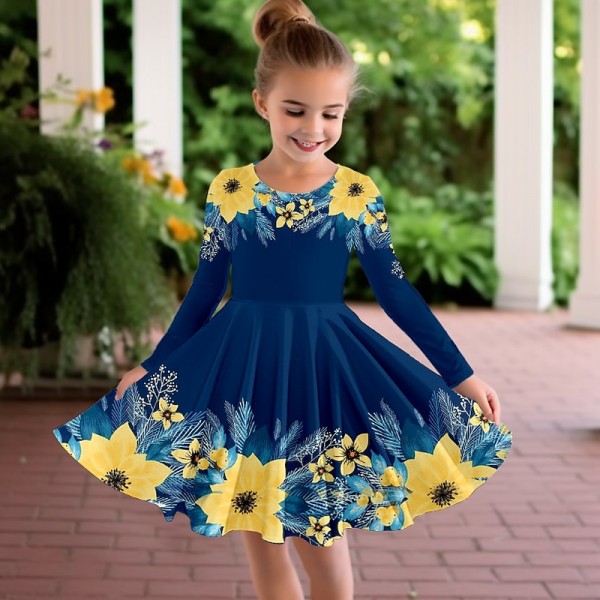 Girls' 3D Floral Rose Dress Long Sleeve 3D Print Spring Fall Sports & Outdoor Daily Holiday Cute Casual Beautiful Kids 3-12 Years Casual Dress A Line Dress Above Knee Polyester Regular Fit Girls' 3D Floral Rose Dress Long Sleeve 3D Print Spring Fall Sports & Outdoor Daily Holiday Cute Casual Beautiful Kids 3-12 Years Casual Dress A Line Dress Above Knee Polyester Regular Fit