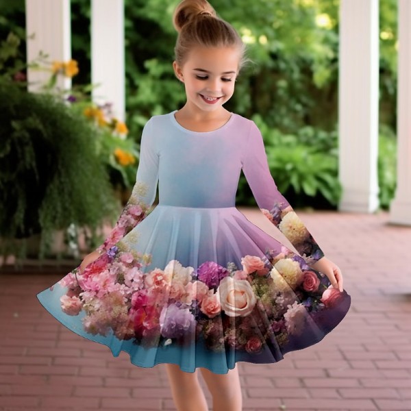 Girls' 3D Floral Rose Dress Long Sleeve 3D Print Spring Fall Sports & Outdoor Daily Holiday Cute Casual Beautiful Kids 3-12 Years Casual Dress A Line Dress Above Knee Polyester Regular Fit Girls' 3D Floral Rose Dress Long Sleeve 3D Print Spring Fall Sports & Outdoor Daily Holiday Cute Casual Beautiful Kids 3-12 Years Casual Dress A Line Dress Above Knee Polyester Regular Fit
