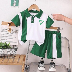 Boys&#039; Set  Trendy 0-5-year-old Children&#039;s Short sleeved Polo Shirt Infant Casual Summer Wear