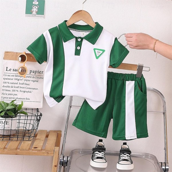 Boys' Set Trendy 0-5-year-old Children's Short sleeved Polo Shirt Infant Casual Summer Wear Boys' Set Trendy 0-5-year-old Children's Short sleeved Polo Shirt Infant Casual Summer Wear