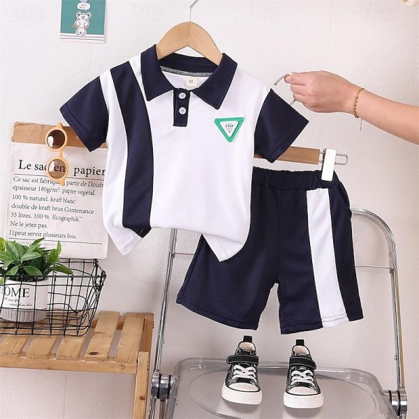 Boys' Set Trendy 0-5-year-old Children's Short sleeved Polo Shirt Infant Casual Summer Wear Boys' Set Trendy 0-5-year-old Children's Short sleeved Polo Shirt Infant Casual Summer Wear