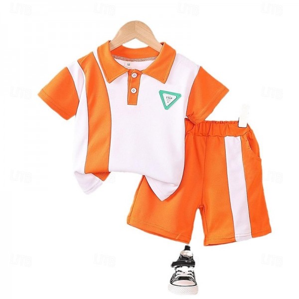 Boys' Set Trendy 0-5-year-old Children's Short sleeved Polo Shirt Infant Casual Summer Wear Boys' Set Trendy 0-5-year-old Children's Short sleeved Polo Shirt Infant Casual Summer Wear