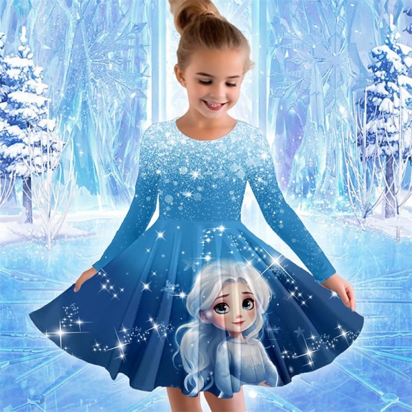 Girls' 3D Princess Dress Long Sleeve 3D Print Spring Fall Sports & Outdoor Daily Holiday Cute Casual Beautiful Kids 3-12 Years Casual Dress A Line Dress Above Knee Polyester Regular Fit Girls' 3D Princess Dress Long Sleeve 3D Print Spring Fall Sports & Outdoor Daily Holiday Cute Casual Beautiful Kids 3-12 Years Casual Dress A Line Dress Above Knee Polyester Regular Fit