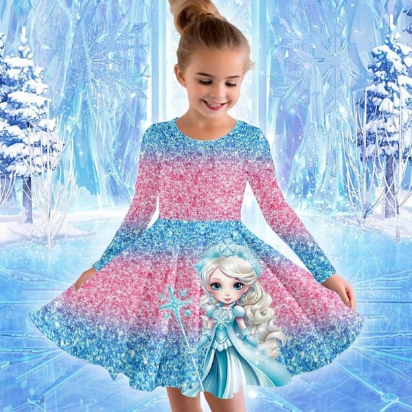 Girls' 3D Princess Dress Long Sleeve 3D Print Spring Fall Sports & Outdoor Daily Holiday Cute Casual Beautiful Kids 3-12 Years Casual Dress A Line Dress Above Knee Polyester Regular Fit Girls' 3D Princess Dress Long Sleeve 3D Print Spring Fall Sports & Outdoor Daily Holiday Cute Casual Beautiful Kids 3-12 Years Casual Dress A Line Dress Above Knee Polyester Regular Fit