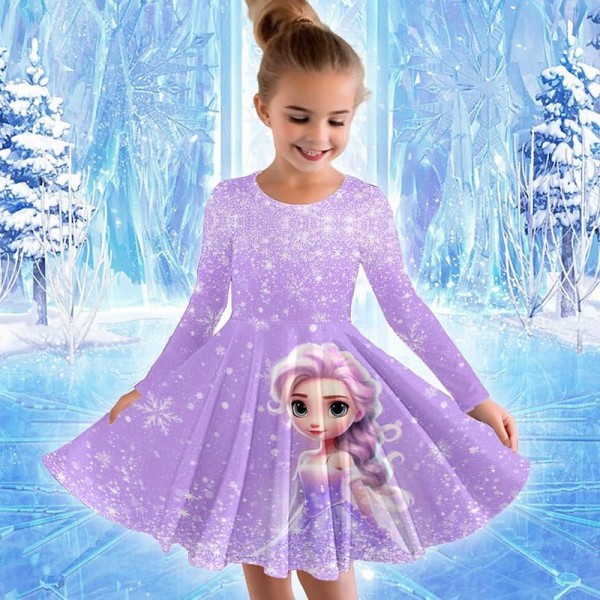 Girls' 3D Princess Dress Long Sleeve 3D Print Spring Fall Sports & Outdoor Daily Holiday Cute Casual Beautiful Kids 3-12 Years Casual Dress A Line Dress Above Knee Polyester Regular Fit Girls' 3D Princess Dress Long Sleeve 3D Print Spring Fall Sports & Outdoor Daily Holiday Cute Casual Beautiful Kids 3-12 Years Casual Dress A Line Dress Above Knee Polyester Regular Fit