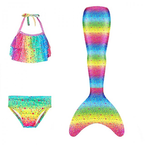 Kids Girls‘ Swimwear Bikini 3-10 Years 3pcs Three Piece Swimsuit Mermaid Tail The Little Mermaid Swimwear Gradient Sleeveless Blue Rainbow Red Beach Active Cosplay Costumes Bathing Suits Summer Kids Girls‘ Swimwear Bikini 3-10 Years 3pcs Three Piece Swimsuit Mermaid Tail The Little Mermaid Swimwear Gradient Sleeveless Blue Rainbow Red Beach Active Cosplay Costumes Bathing Suits Summer