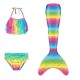 Kids Girls‘ Swimwear Bikini 3-10 Years 3pcs Three Piece Swimsuit Mermaid Tail The Little Mermaid Swimwear Gradient Sleeveless Blue Rainbow Red Beach Active Cosplay Costumes Bathing Suits Summer Kids Girls‘ Swimwear Bikini 3-10 Years 3pcs Three Piece Swimsuit Mermaid Tail The Little Mermaid Swimwear Gradient Sleeveless Blue Rainbow Red Beach Active Cosplay Costumes Bathing Suits Summer
