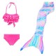 Kids Girls‘ Swimwear Bikini 3-10 Years 3pcs Three Piece Swimsuit Mermaid Tail The Little Mermaid Swimwear Gradient Sleeveless Blue Rainbow Red Beach Active Cosplay Costumes Bathing Suits Summer Kids Girls‘ Swimwear Bikini 3-10 Years 3pcs Three Piece Swimsuit Mermaid Tail The Little Mermaid Swimwear Gradient Sleeveless Blue Rainbow Red Beach Active Cosplay Costumes Bathing Suits Summer
