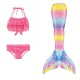Kids Girls‘ Swimwear Bikini 3-10 Years 3pcs Three Piece Swimsuit Mermaid Tail The Little Mermaid Swimwear Gradient Sleeveless Blue Rainbow Red Beach Active Cosplay Costumes Bathing Suits Summer Kids Girls‘ Swimwear Bikini 3-10 Years 3pcs Three Piece Swimsuit Mermaid Tail The Little Mermaid Swimwear Gradient Sleeveless Blue Rainbow Red Beach Active Cosplay Costumes Bathing Suits Summer