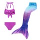 Kids Girls‘ Swimwear Bikini 3-10 Years 3pcs Three Piece Swimsuit Mermaid Tail The Little Mermaid Swimwear Gradient Sleeveless Blue Rainbow Red Beach Active Cosplay Costumes Bathing Suits Summer Kids Girls‘ Swimwear Bikini 3-10 Years 3pcs Three Piece Swimsuit Mermaid Tail The Little Mermaid Swimwear Gradient Sleeveless Blue Rainbow Red Beach Active Cosplay Costumes Bathing Suits Summer