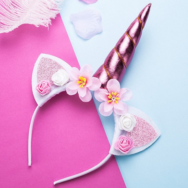 Kid Baby Girls' Unicorn Headband Floral Style Hair Accessories Blushing Pink Cute Adorable Party Accessories Kid Baby Girls' Unicorn Headband Floral Style Hair Accessories Blushing Pink Cute Adorable Party Accessories