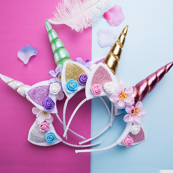 Kid Baby Girls' Unicorn Headband Floral Style Hair Accessories Blushing Pink Cute Adorable Party Accessories Kid Baby Girls' Unicorn Headband Floral Style Hair Accessories Blushing Pink Cute Adorable Party Accessories