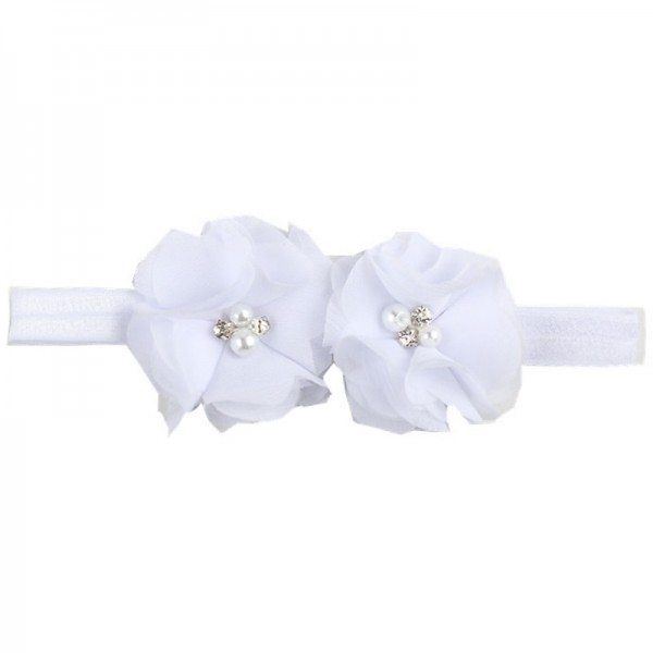 Kids / Toddler Girls' Fashion Baby Headband Two Hand-Stitched Chiffon Rhinestone Floral Headband Children's Flower Headband Hair Accessories Kids / Toddler Girls' Fashion Baby Headband Two Hand-Stitched Chiffon Rhinestone Floral Headband Children's Flower Headband Hair Accessories
