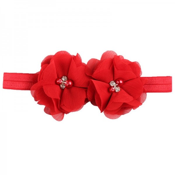 Kids / Toddler Girls' Fashion Baby Headband Two Hand-Stitched Chiffon Rhinestone Floral Headband Children's Flower Headband Hair Accessories Kids / Toddler Girls' Fashion Baby Headband Two Hand-Stitched Chiffon Rhinestone Floral Headband Children's Flower Headband Hair Accessories