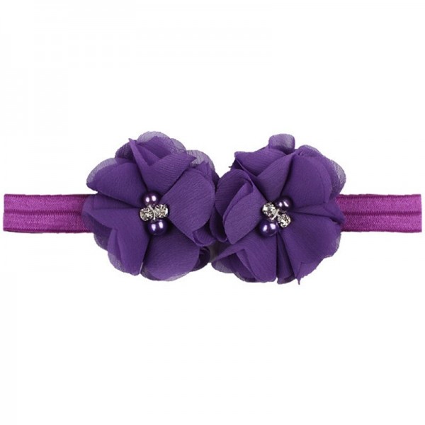 Kids / Toddler Girls' Fashion Baby Headband Two Hand-Stitched Chiffon Rhinestone Floral Headband Children's Flower Headband Hair Accessories Kids / Toddler Girls' Fashion Baby Headband Two Hand-Stitched Chiffon Rhinestone Floral Headband Children's Flower Headband Hair Accessories