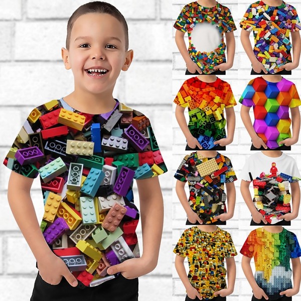 Kids Boys' T shirt Tee Short Sleeve Graphic 3D Print Kid Top Optical Illusion Daily Outdoor Active Streetwear Sports Summer Tee 3-12 Years Kids Boys' T shirt Tee Short Sleeve Graphic 3D Print Kid Top Optical Illusion Daily Outdoor Active Streetwear Sports Summer Tee 3-12 Years